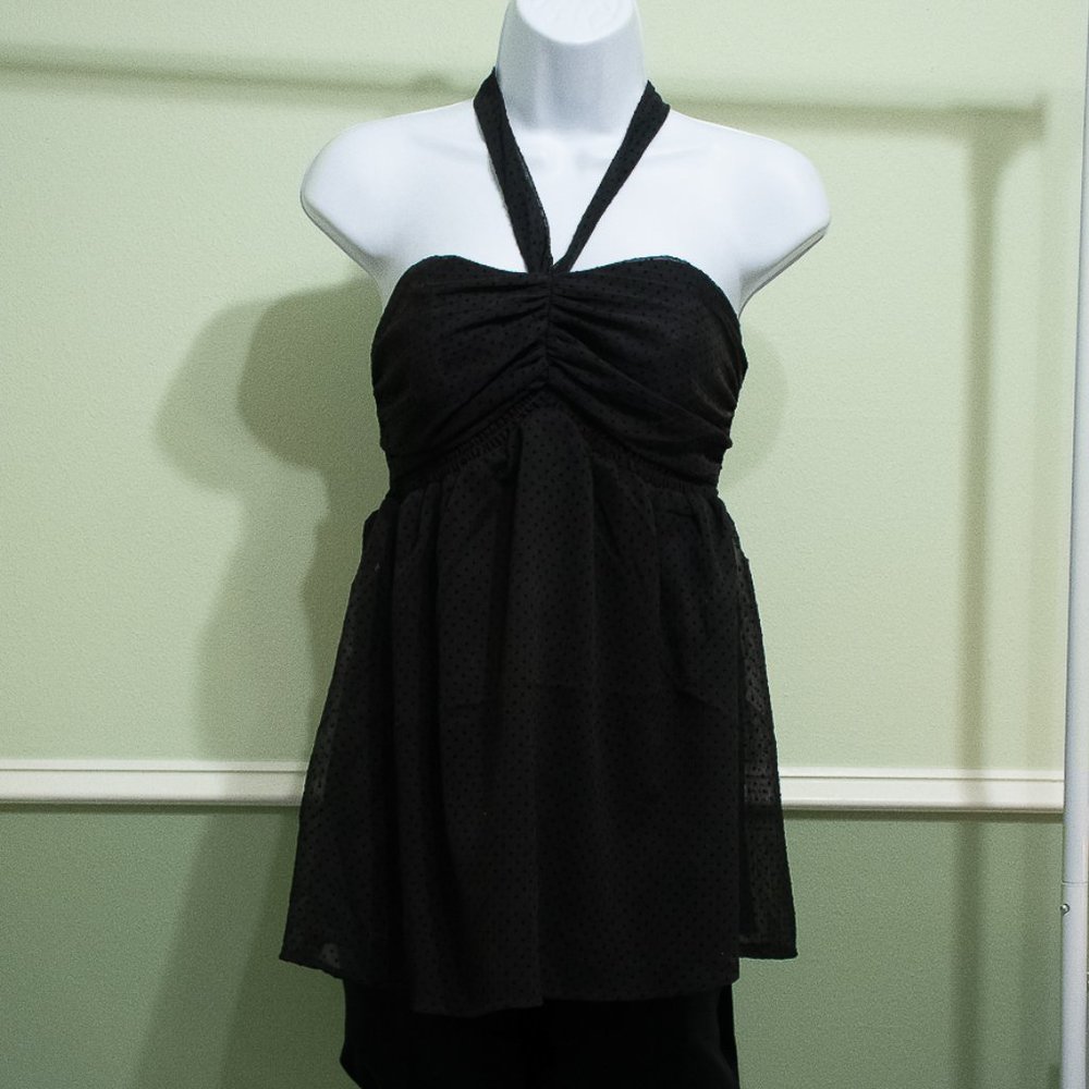 Express - 2 - Halter Swiss Tie Baby Doll Top, New